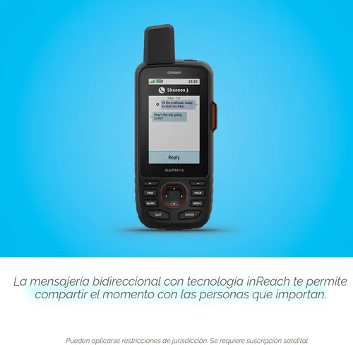 Miniatura 4 de Garmin GPSMAP 67i GPS de mano resistente con tecnología satelital inReach®, mensajería bidireccional, SOS interactivo, mapeo