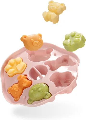 Mumusuki Molde de silicona con tapa para hacer mini paletas heladas, bandeja antiadherente para alimentos de bebé, dulces, chocolate, gelatina,