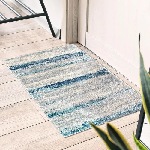 Miniatura 20 de LUXE WEAVERS Lagos Collection 7501 - Alfombra abstracta beige de 2 x 3
