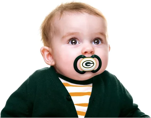 Miniatura 4 de Baby Fanatic Paquete de 2 chupetes – NFL Green Bay Packers – Producto oficial de la liga
