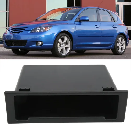 Miniatura 4 de Caja de almacenamiento de radio de audio estéreo para automóvil, organizador de tablero de instrumentos 1DIN, ABS negro, bolsillo de repuesto