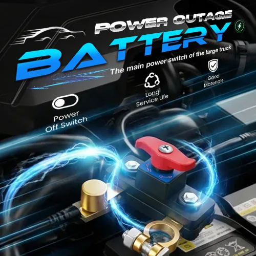 Miniatura 2 de Interruptor de corte de energía de batería de automóvil, interruptor de desconexión de batería ajustable, transmisión estable de cobre puro, alta