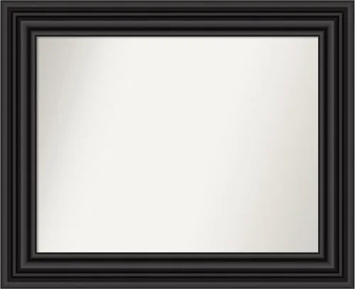 Miniatura 154 de Amanti Art Espejo personalizado, espejo de baño negro puente, espejo de pared o espejo de tocador de baño sobre el fregadero (26 x 26 pulgadas)