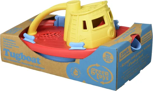 Miniatura 3 de Green Toys Remolcador, CB surtido – juego de simulación, habilidades motoras, juguete de baño para niños. Vehículo flotante de vertido sin BPA