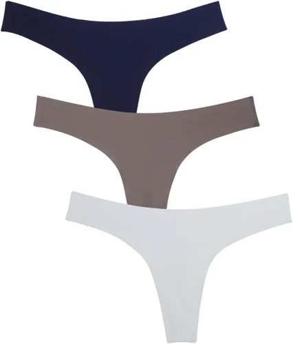 Miniatura 13 de Wealurre Tanga de microfibra de cintura baja para mujer sin costuras invisible