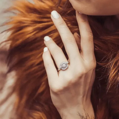 Miniatura 5 de BERRICLE Anillos Art Deco de plata de ley para mujer, anillo de circonita cúbica
