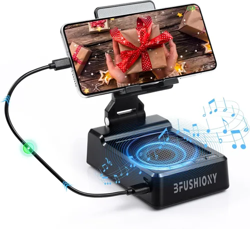 Miniatura 10 de Regalos del día del padre para papá, regalos de cumpleaños para hombres, soporte de teléfono 7 en 1, altavoz Bluetooth con reloj despertador