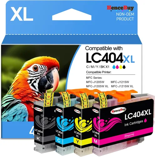 Cartuchos de tinta compatibles LC404 para impresora Brother de repuesto para LC404 LC404 XL, funciona con cartuchos de tinta Brother MFC-J1205W