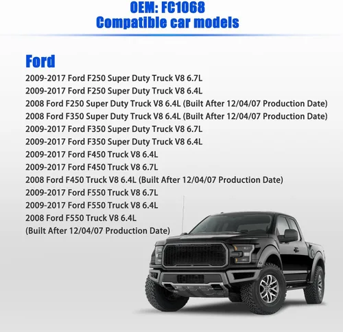 Miniatura 2 de Tapa de gasolina Comaptible con Ford 2008-2017 F250 F350 F450 F550 Super Duty Diesel 6.4L 6.7L Gas Fuel Tank Caps sustituye FC1068 8C3Z-9030-C