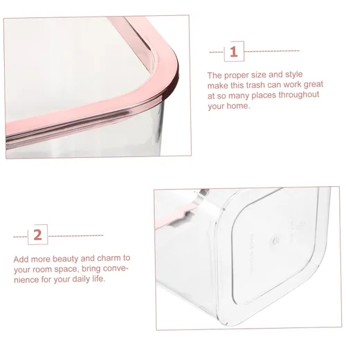 Miniatura 4 de VOSAREA Cesta de basura creativa Oficina Dormitorio Papelera de plástico para mascotas Papelera decorativa para escritorio Material de mascotas