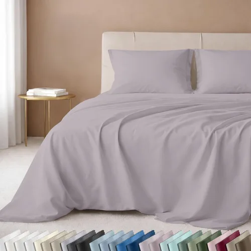 Miniatura 16 de California Design Den Juego de sábanas de lujo tamaño King - 100% algodón, 600 número de hilos, sábanas King de bolsillo profundo, ropa de cama