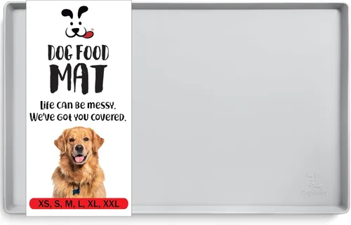 Miniatura 19 de DogBuddy Tapete de comida para perros – Tapete impermeable para comida y agua, tapete de silicona para alimentación de mascotas para pisos, mantel