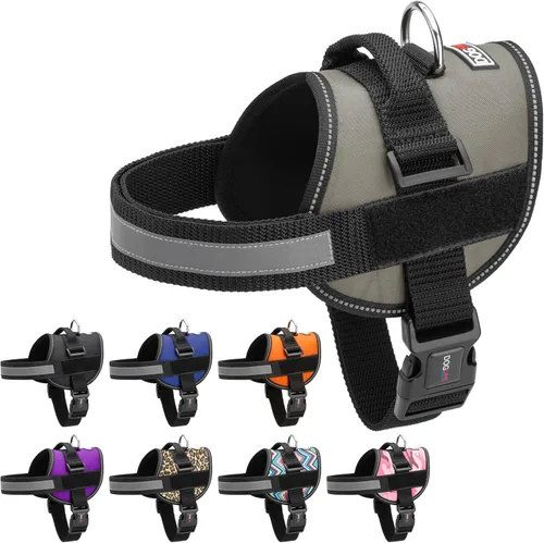 Miniatura 14 de Dogline Arnés para perro, chaleco reflectante ajustable sin tirones con asa para caminar, entrenar, transpirable, arnés sin estrangulamiento