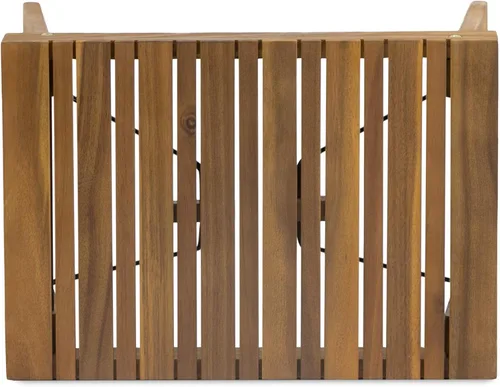 Miniatura 9 de Christopher Knight Home Hilton. Mesa auxiliar plegable de madera de acacia para exteriores, acabado en teca Acabado teca