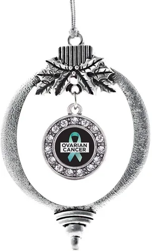Miniatura 81 de Inspired Silver - Twin One - Adorno festivo de Navidad de plata - Adorno festivo de árbol de Navidad con dije de círculo y circonita cúbica