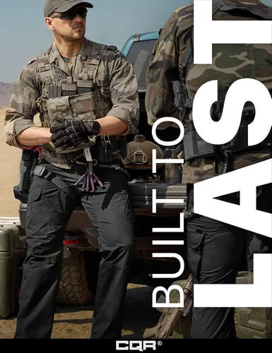 Miniatura 5 de CQR Pantalones tácticos para hombre, resistentes al agua, pantalones cargo Ripstop, ligeros EDC trabajo, senderismo, ropa para exteriores