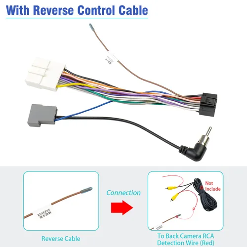 Miniatura 6 de Kit de adaptador de arnés de cable de radio para coche de 20 pines con conectores tipo culata de reemplazo para Nissan Altima Frontier Xterra Subaru