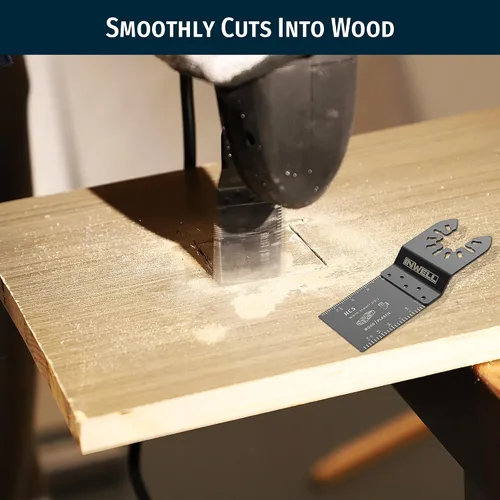 Miniatura 6 de 200 hojas de sierra oscilantes, de acero de alto carbono, multiherramienta de liberación rápida para madera y plástico, compatibles con DeWalt