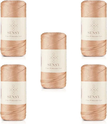 Miniatura 67 de Sensy Premium Cuerda de Poliéster de 2mm 251 Yardas Cuerda de Polipropileno 100% Cordón de Macramé 2mm Cordón para Bolsa de Ganchillo Cuerda