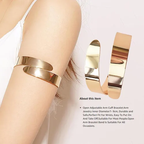 Miniatura 6 de Pulsera de serpiente dorada Brazalete superior del brazo para mujer Pulsera de noche, talla única