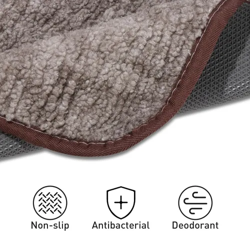 Miniatura 5 de Tapetes de baño de 30 x 20 pulgadas, antideslizantes, absorbentes, de secado rápido, lavables a máquina, con respaldo de goma, alfombra suave