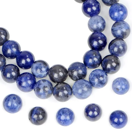 Miniatura 37 de AD Beads Cuentas redondas sueltas de piedras preciosas naturales de 15 pulgadas para pulseras, collares, aretes, manualidades, manualidades