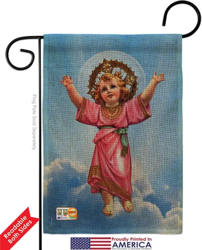 Miniatura 2 de Bandera de arpillera para el jardín de divine Baby Jesus, religiosa, fe, esperanza, gracia, paloma, religión cristiana, Pascua, pequeño, regalo
