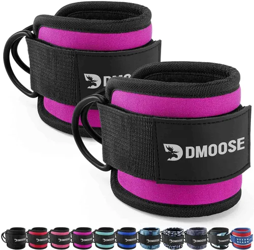 Miniatura 26 de DMoose Fitness Ankle Strap for Cable Machine - One Size Fit with Premium Padding Cuffs, Ankle Bands for Working Out, Booty Workouts, Leg Extension