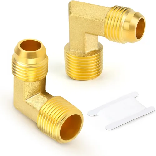 Miniatura 34 de GASHER 5 piezas de accesorios de tubo de cobre con conexión abocinadas de 45 grados, tuerca de 1,27 cm para aire acondicionado, extensión de cobre