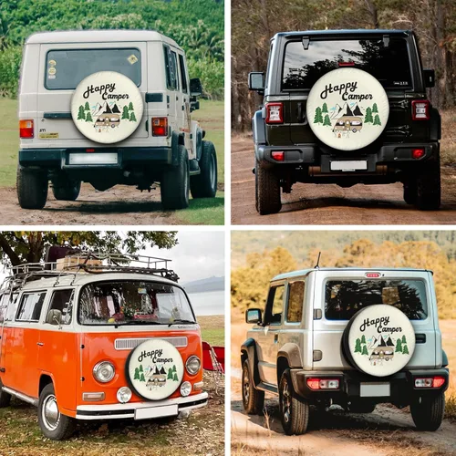 Miniatura 3 de Cubiertas para neumáticos de remolque de cámper On Cloud Nine para campamento, resistente a la intemperie, ajuste universal para caravana, remolque