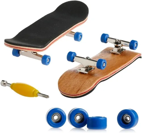 Miniatura 5 de 1 paquete de mini tablas para dedos profesionales de madera de arce, juego de patinetas de dedo para niños (blanco)