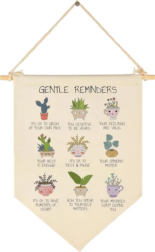 Miniatura 26 de Fomenta - Regalos de Decoración de Pared para Guardería, Aula, Sala de Juegos, Dormitorio, Puerta Principal, Bandera de Mentalidad de Crecimiento