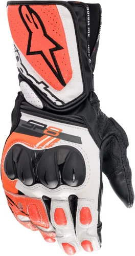 Miniatura 6 de Alpinestars Guantes SP-8 V3, cuero de guantelete completo, certificado CE, ajuste inspirado en la carrera, protección de nudillos, palma reforzada