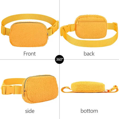 Miniatura 103 de Riñonera cruzada para mujeres y hombres, bolsa para cinturón para senderismo con correa ajustable, riñonera para correr, entrenamiento, deportes