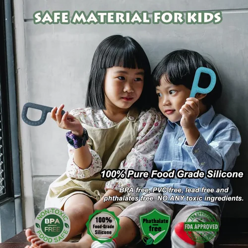 Miniatura 4 de Juguetes sensoriales para niños, bebés y niños pequeños, paquete de 4, juguetes de dentición en forma de P para 3-6, 6-12 meses, estimulación motora