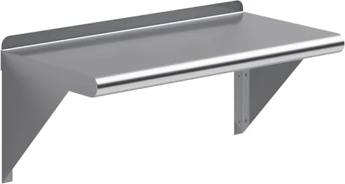 Miniatura 16 de AmGood Estante de pared de acero inoxidable de 24 pulgadas de largo x 8 pulgadas de profundidad Certificado NSF Estantería de metal