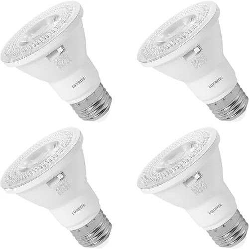 LUXRITE Foco LED PAR20 de Inundación, Equivalente a 50W, 5 Colores Seleccionables 2700K-5000K, 550 Lúmenes, 7W, Foco LED Regulable, Clasificación de