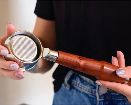 Miniatura 2 de 58mm Portafiltro sin fondo para cabeza de grupo E61 Portafiltro desnudo de grado profesional de barista Compatible con Rocket, Lelit, Ascaso