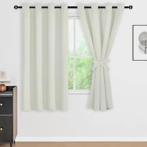 Miniatura 11 de DWCN Cortinas 100% opacas de 84 pulgadas de largo para dormitorio con forro negro, paneles de cortina de ventana de doble capa con aislamiento Azul