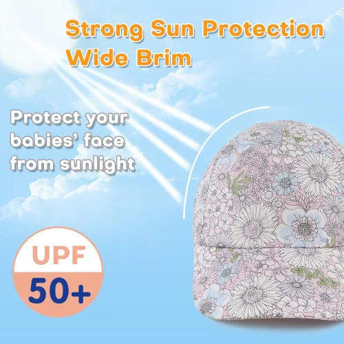 Miniatura 77 de Peecabe Gorra de béisbol para niños pequeños, unisex, de algodón, ajustable, para bebés, niños, gorra de béisbol para niñas de 1 a 5 años