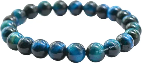 Miniatura 265 de Amazing Gemstone Pulsera de cristal para mujeres y hombres, pulsera de cristal curativo de protección, pulsera elástica con cuentas de piedras