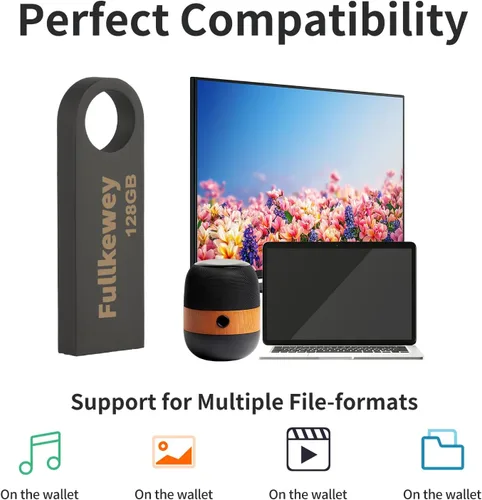 Miniatura 7 de Unidad flash 16G/32G/64G/128G, elegante metal USB 2.0, unidad compacta impermeable de metal, unidad de pulgar, memoria de alta velocidad