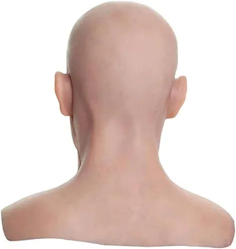 Miniatura 2 de Cubierta realista de silicona para la cabeza de anciano, casco de látex novedoso para Halloween, cosplay, fiesta, baile de máscaras, accesorios