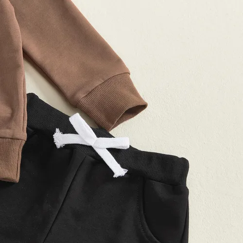 Miniatura 6 de Adobabirl Conjunto de sudadera y pantalones de Halloween para bebé, sudadera y pantalones con parche de calabaza para Halloween, otoño, ropa de bebé