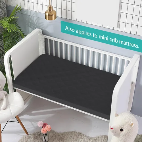 Miniatura 4 de Pack and Play - Protector de colchón ajustable impermeable para colchón de corral, compatible con Graco Pack n Play & Dream On Me & Pamo Babe, Negro