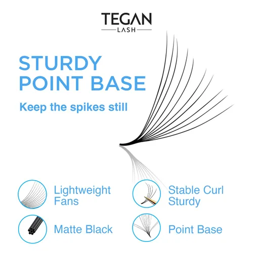 Miniatura 3 de TEGAN LASH 500 extensiones de pestañas Promade con volumen, pestañas postizas sueltas hechas a mano, de 3D a 16D, 0.03/0.05/0.07 de grosor, rizo