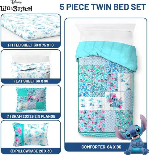 Miniatura 3 de Jay Franco Juego de edredón para niños incluye sábanas y fundas de almohada - Juego de cama suave y acogedor para decoración elegante de la Multi