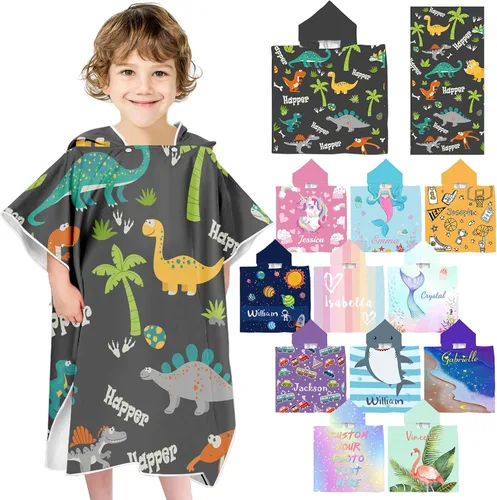 Miniatura 27 de Toallas de playa personalizadas para niños, toallas de playa personalizadas con nombres, regalos personalizados para niños pequeños, niñas