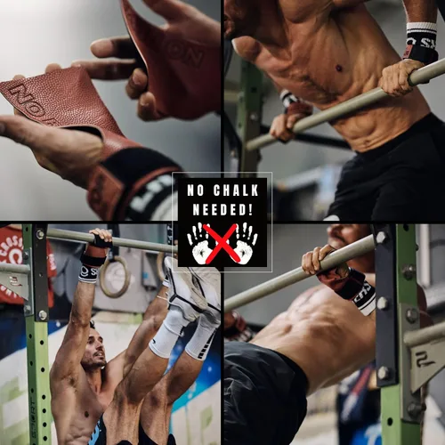 Miniatura 7 de Empuñaduras adhesivas de gimnasia para entrenamiento funcional cruzado, levantamiento de pesas, gimnasia, dominadas, musculares, correas de muñeca
