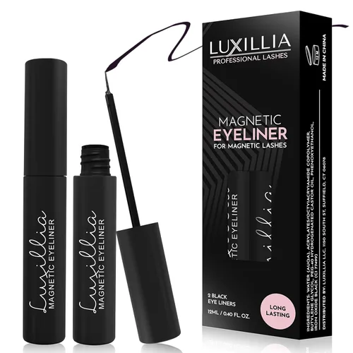 Miniatura 11 de Luxillia Delineador de ojos magnético para pestañas magnéticas, sujeción más fuerte mejorada, aspecto más natural, impermeable, a prueba de manchas